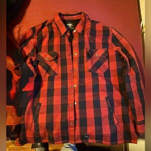 Harley-Davidson Red and Black Checkered Shirt Jacket